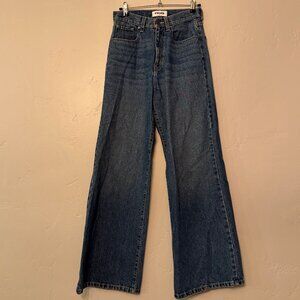 RSQ Wide Leg Low Rise Dark Denim Size 27